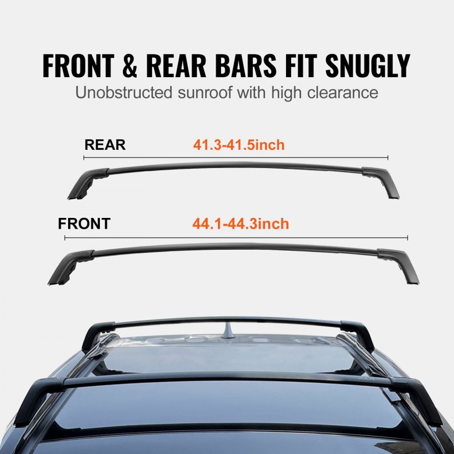 VEVOR Roof Rack Cross Bars, Compatible with Toyota RAV4 2019-2023, 117.93 kg Load Capacity, Aluminum Anti-Rust Crossbars with Locks, Rooftop Cargo Bag Luggage Carrier (Not Fit for Adventure/TRD Off-Road)