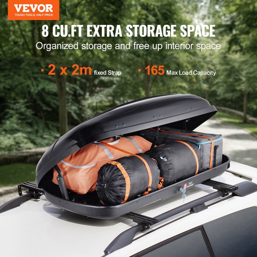 VEVOR rooftop cargo carrier hard shell​ — Durable Design