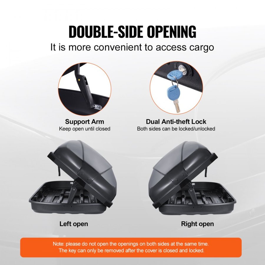 VEVOR rooftop cargo carrier hard shell​ — Durable Design