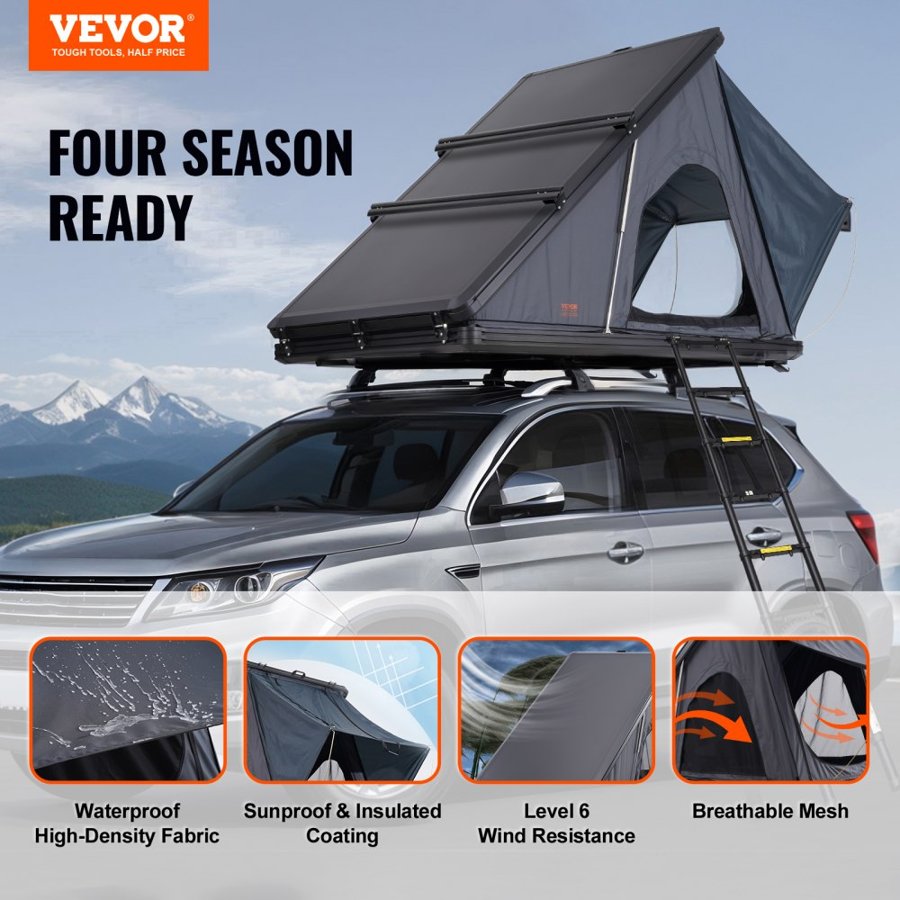 VEVOR Roof Top Tent on Jeep – 7.5 FT, 420D, ≥ 600 LBS