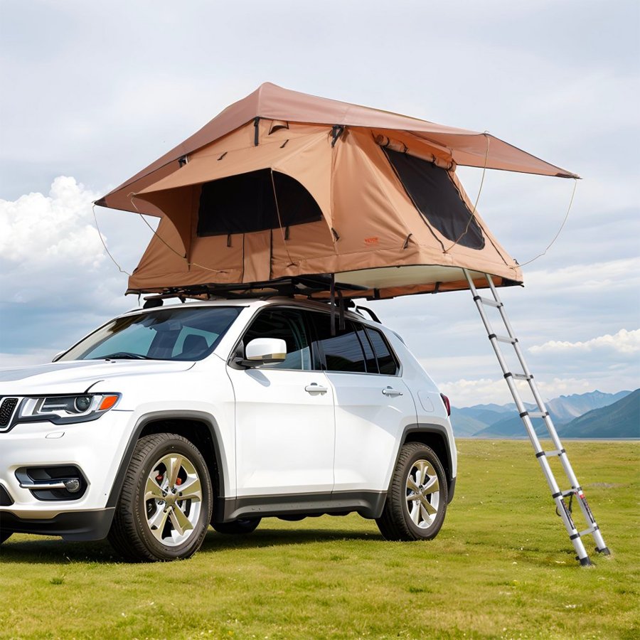 VEVOR Rooftop Tent Hard Shell – 2-3 Person, 7.5 FT, 330 LBS
