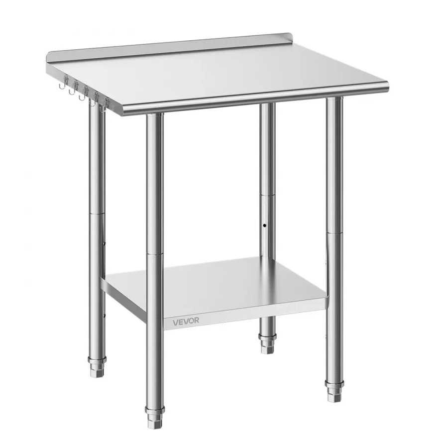 VEVOR Stainless Kitchen Prep Table – 61×76 cm, 480 lbs