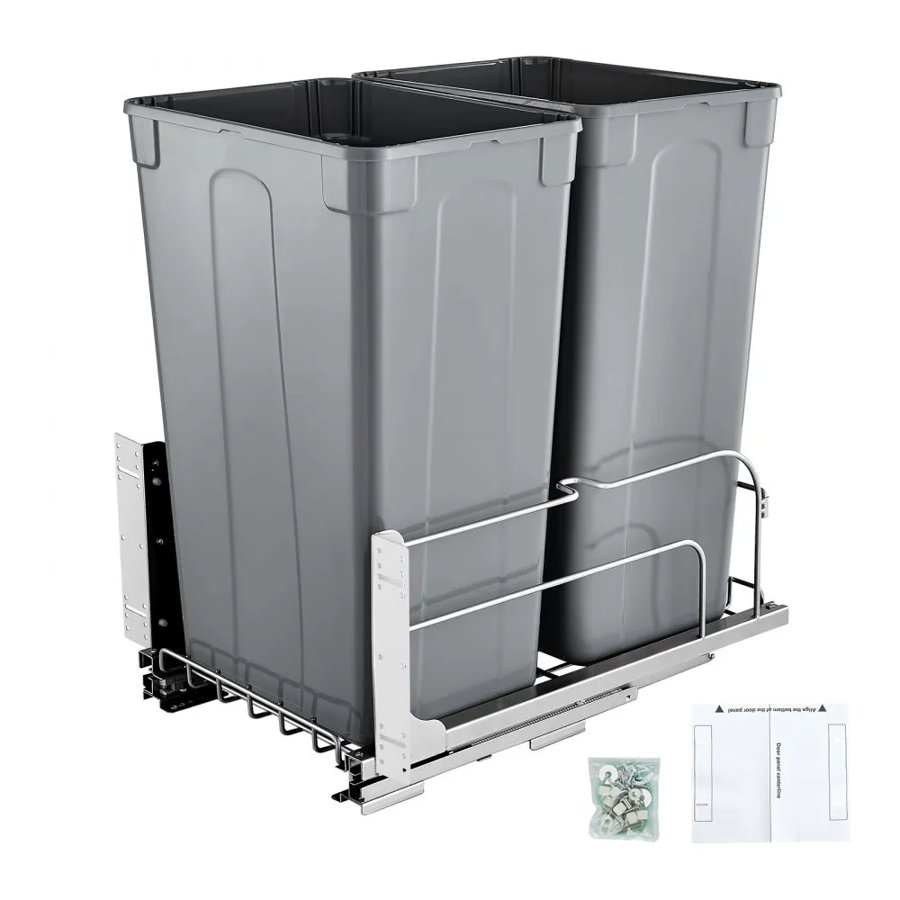 VEVOR 50 QT Trash Can – 22x14x23.3 Inches, 66 Lb Capacity