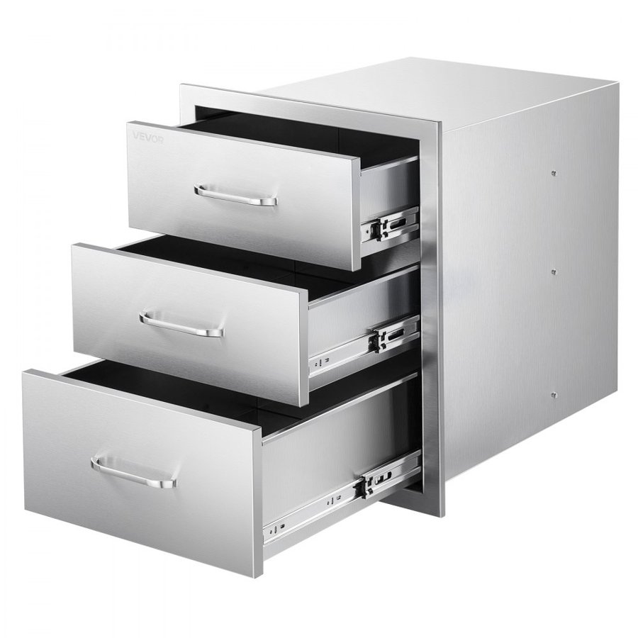 VEVOR BBQ Drawers – 18.11" W x 23.23" D, Stainless Steel