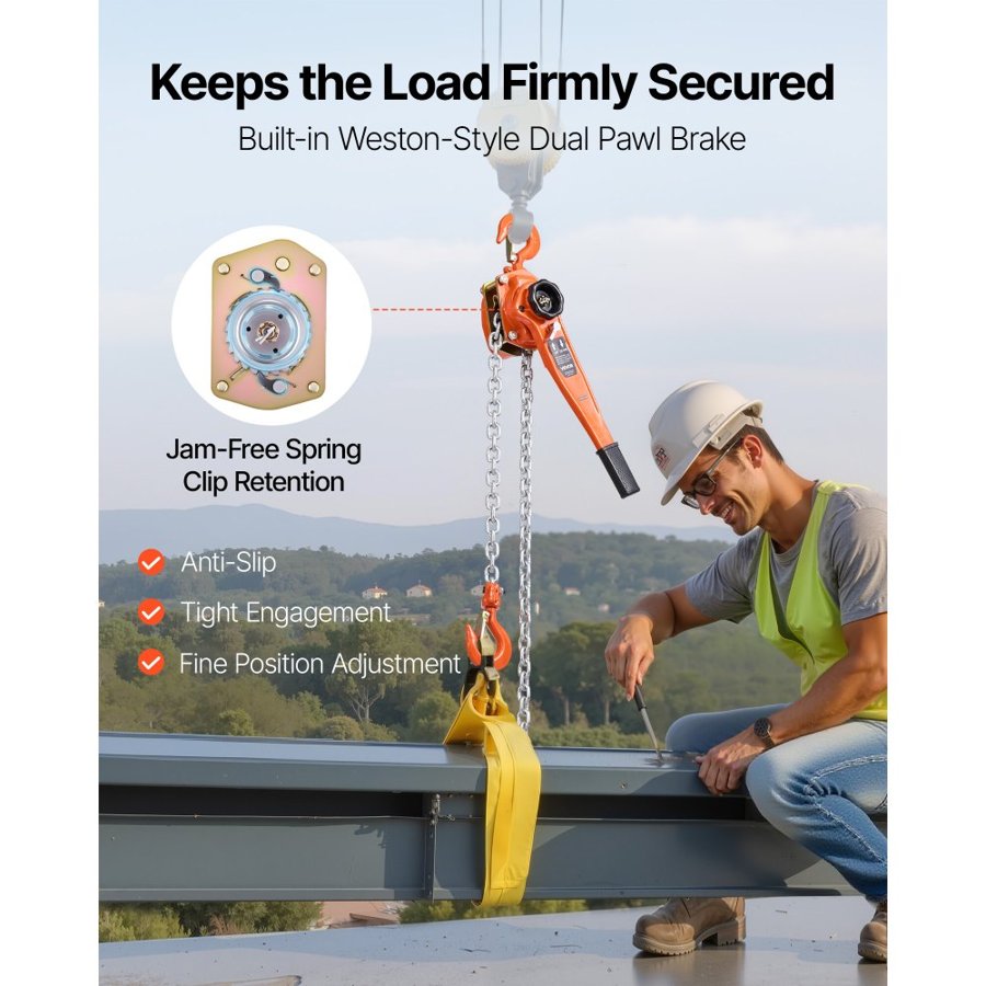 VEVOR Hand Chain Hoists – 1.5T, 3300 lbs, 20 ft, G80