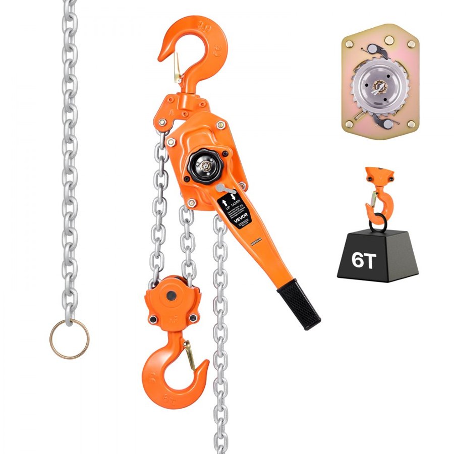 VEVOR Chain Come Along – 6T, 13200LBS, 10FT, 18.1" Handle