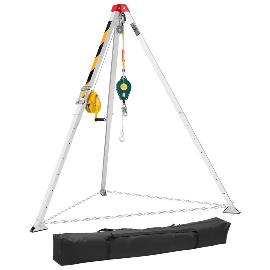 VEVOR Tripod for Lifting – 65 ft cable, 1200 lb Load