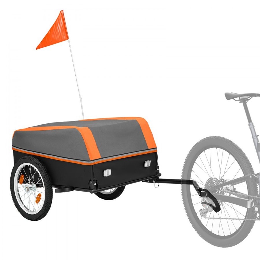 VEVOR izturīga velosipēda kravas piekabe 40 kg, 406 mm riteņi