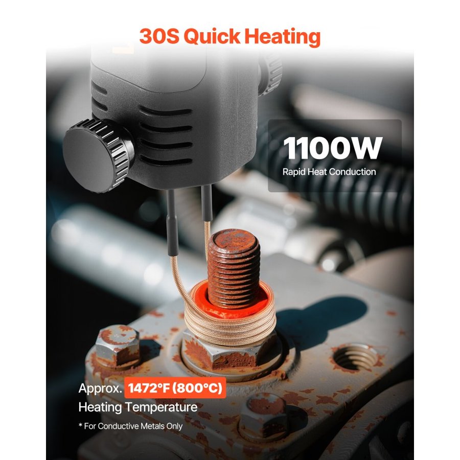 VEVOR Bolt Buster Heat Induction Tool – 1100W, 10 Coils