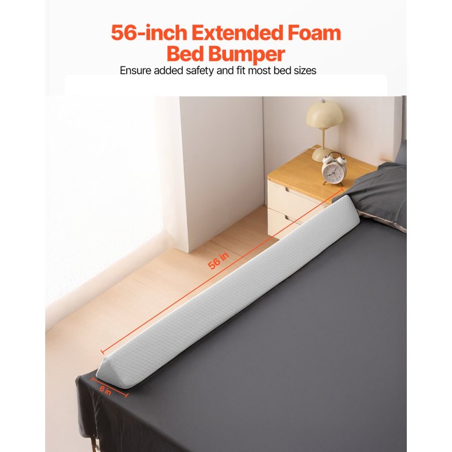 VEVOR Bed Rail Bumper – 56"L, Hypoallergenic, BFA Free