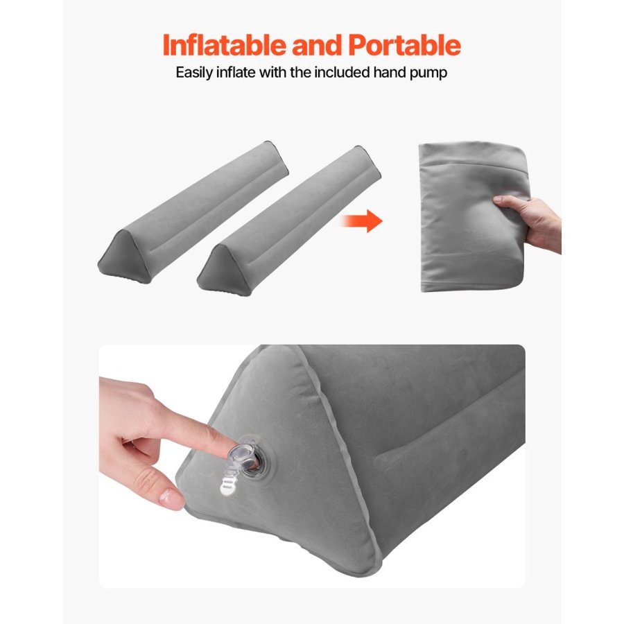 VEVOR Inflatable Bed Rail – 47.4 In, Non-Slip, 2-Pack