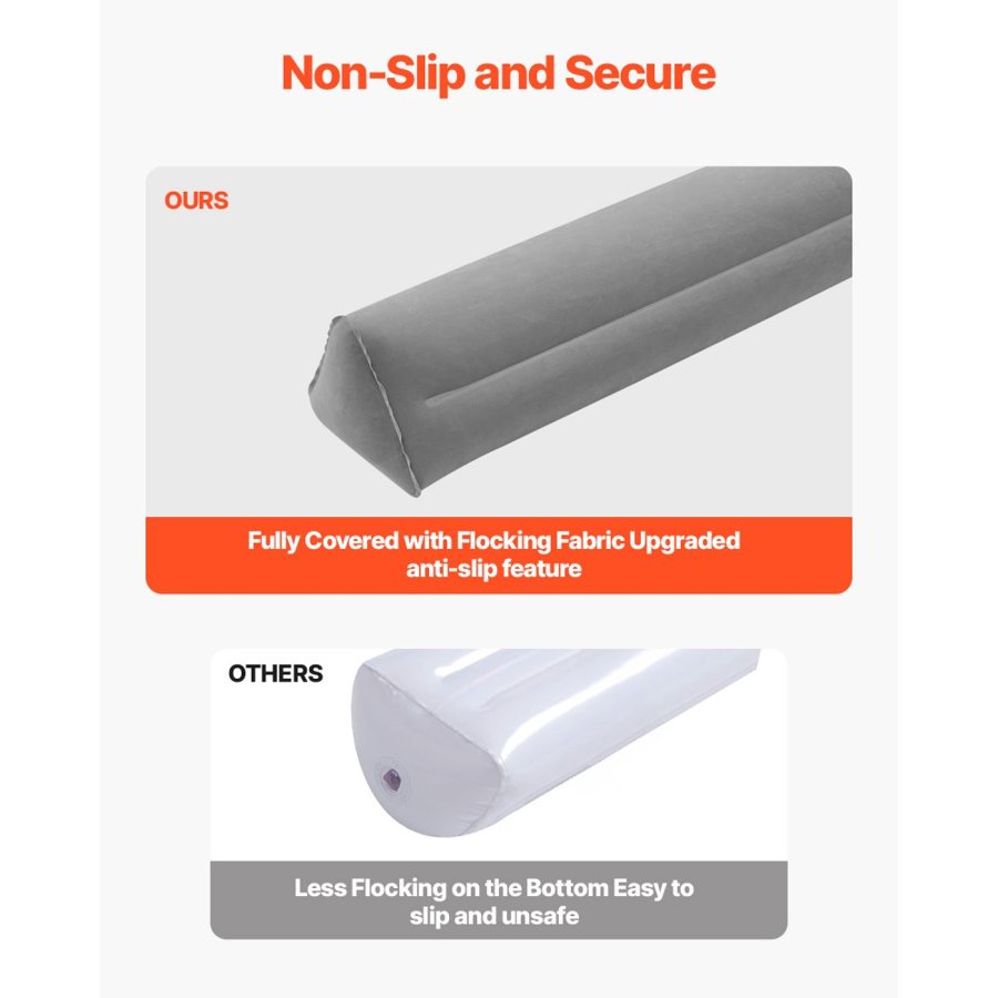 VEVOR Inflatable Bed Rail – 47.4 In, Non-Slip, 2-Pack