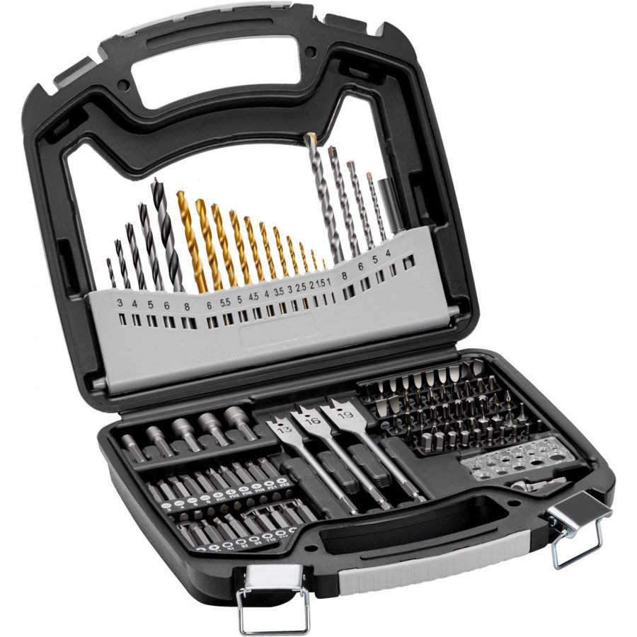 VEVOR Drill Bit Set With Screwdriver – 101-Piece, HSS, CR-V