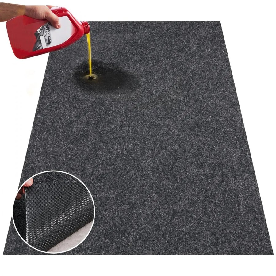 VEVOR Garage Floor Mat, 2.25 x 5.2 M Waterproof Protection from Water,Snow, Rain,Mud and Oil for Cars, Non-slip Heavy Duty Containment Mat with TPE Anti-Leak Backing & Easy to Clean & Cuttable