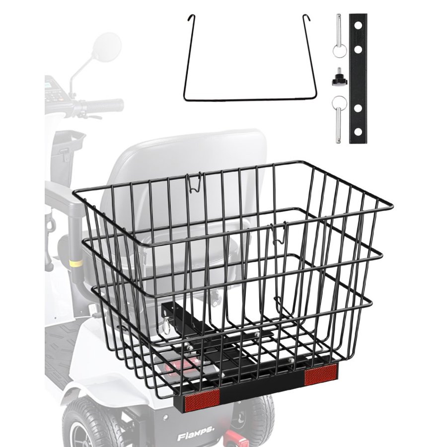 VEVOR Mobility Scooter Rear Basket – 11.8x15.3x10in, 22 lbs