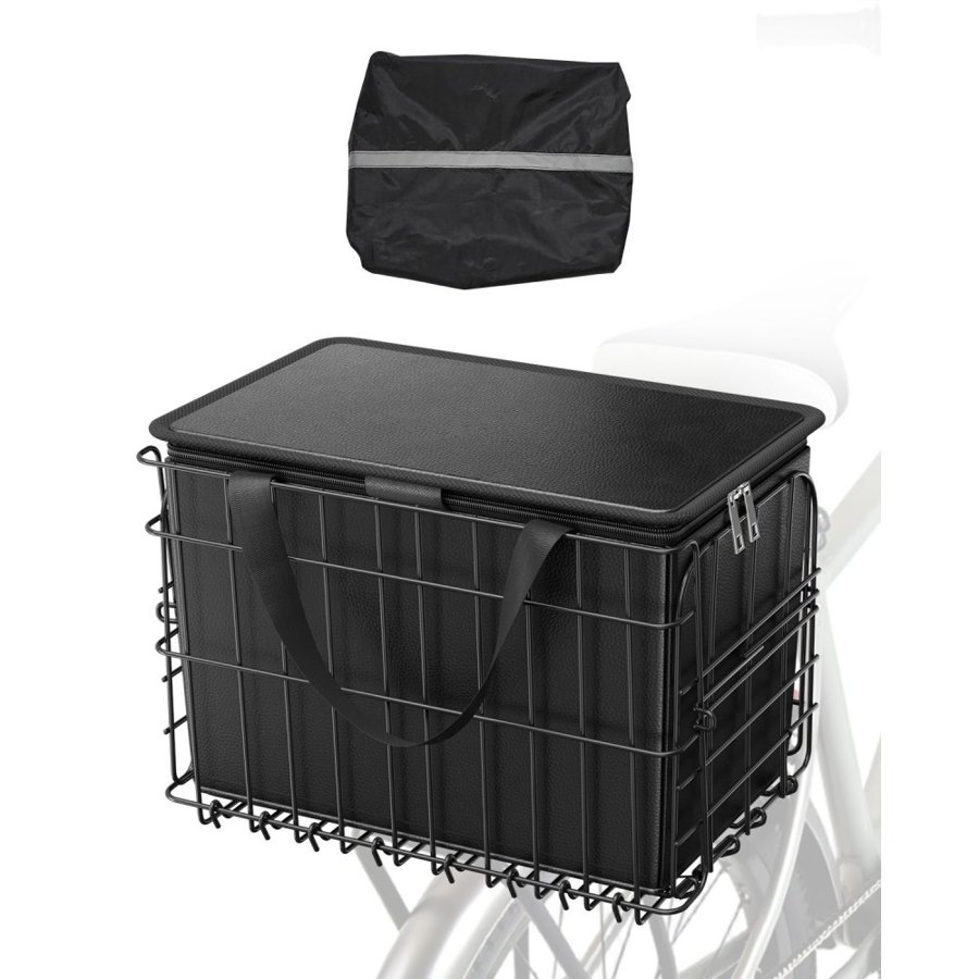 VEVOR Bike Rear Basket – Supports 50 lbs, Weighs 2.6 lbs