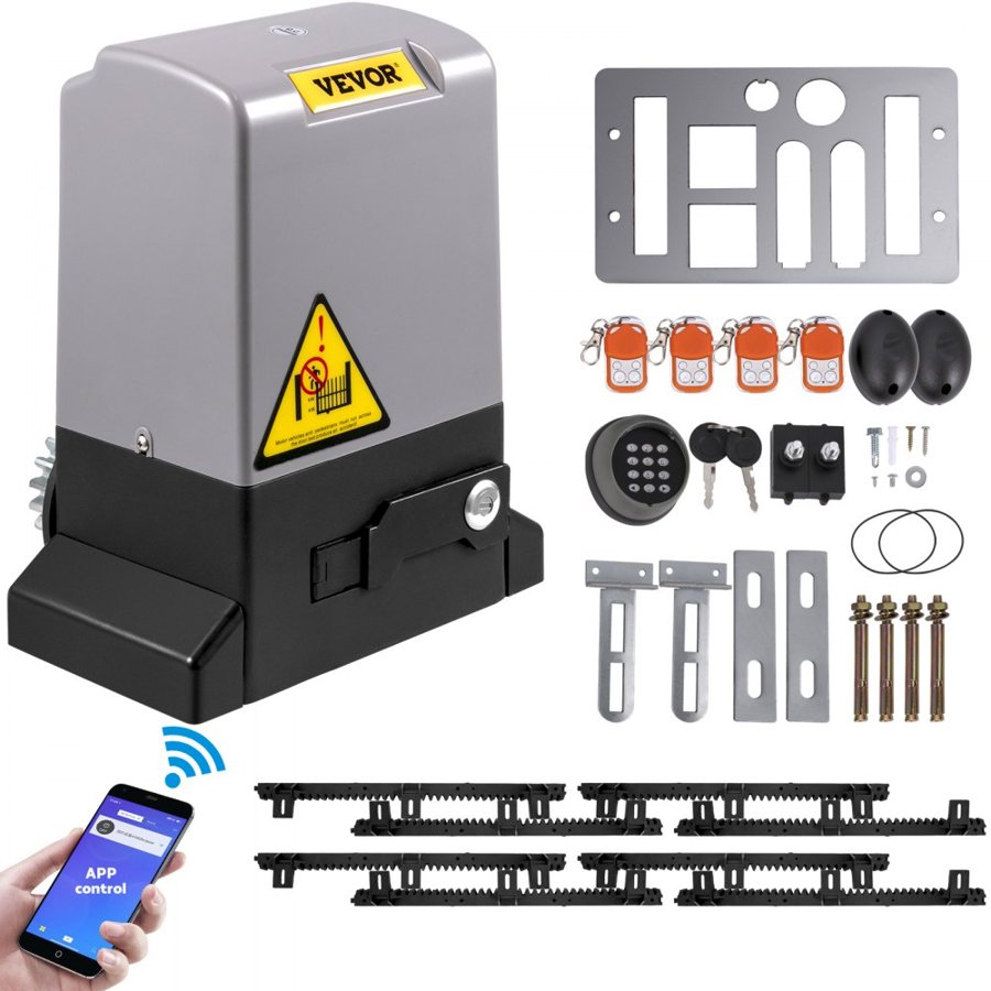 VEVOR Automatic Sliding Gate Opener & Hardware Kit – 1800kg