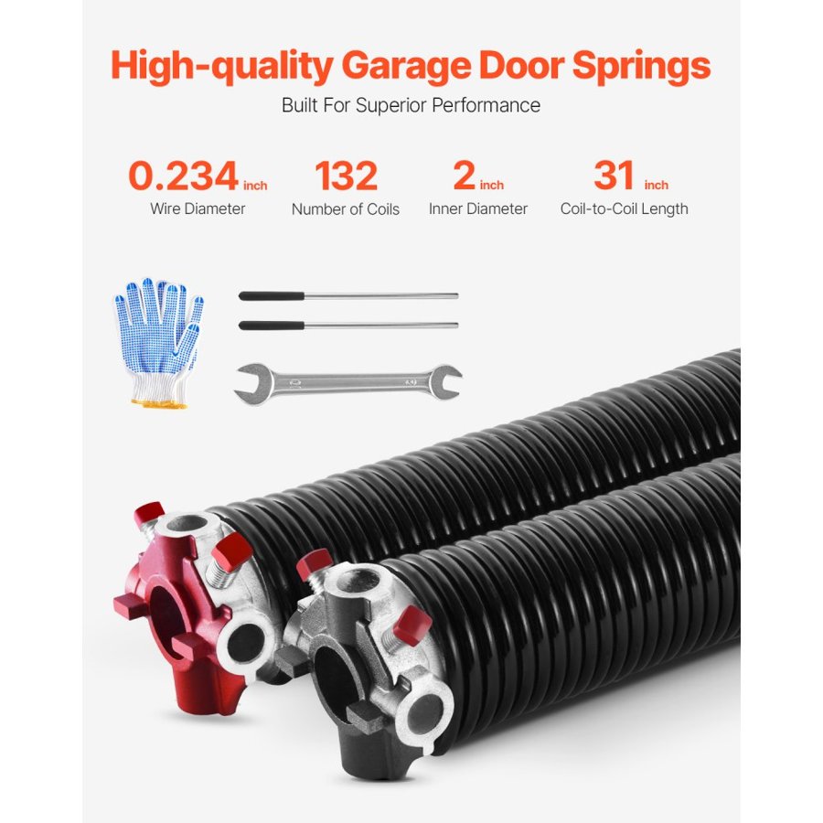 VEVOR Garage Door Replacement Torsion Springs – 31.0 inch