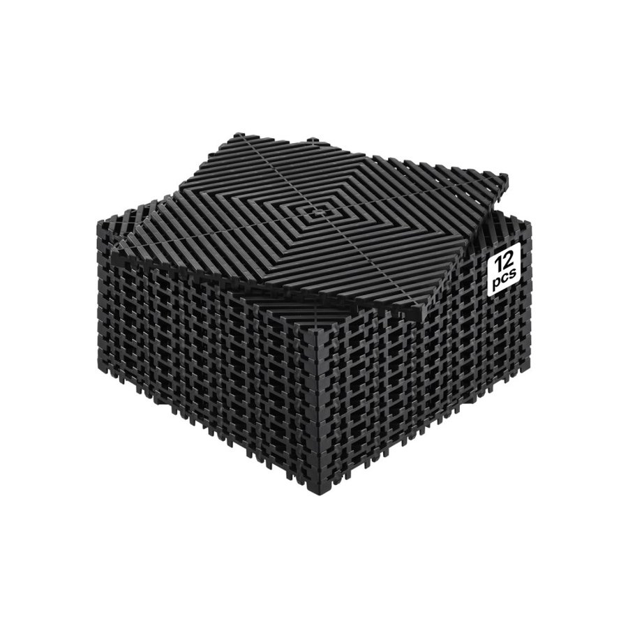 VEVOR Garage Floor Tiles With Drainage - 12"x12", PP, 12 PCS