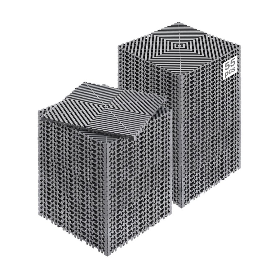 VEVOR Interlocking Drainage Mat – 15mm, 55-Piece, 12” x 12”