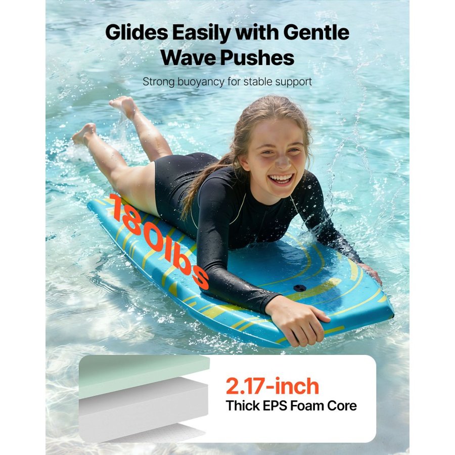 VEVOR 42 Inch Bodyboard – EPS Core, IXPE Deck,180 lbs