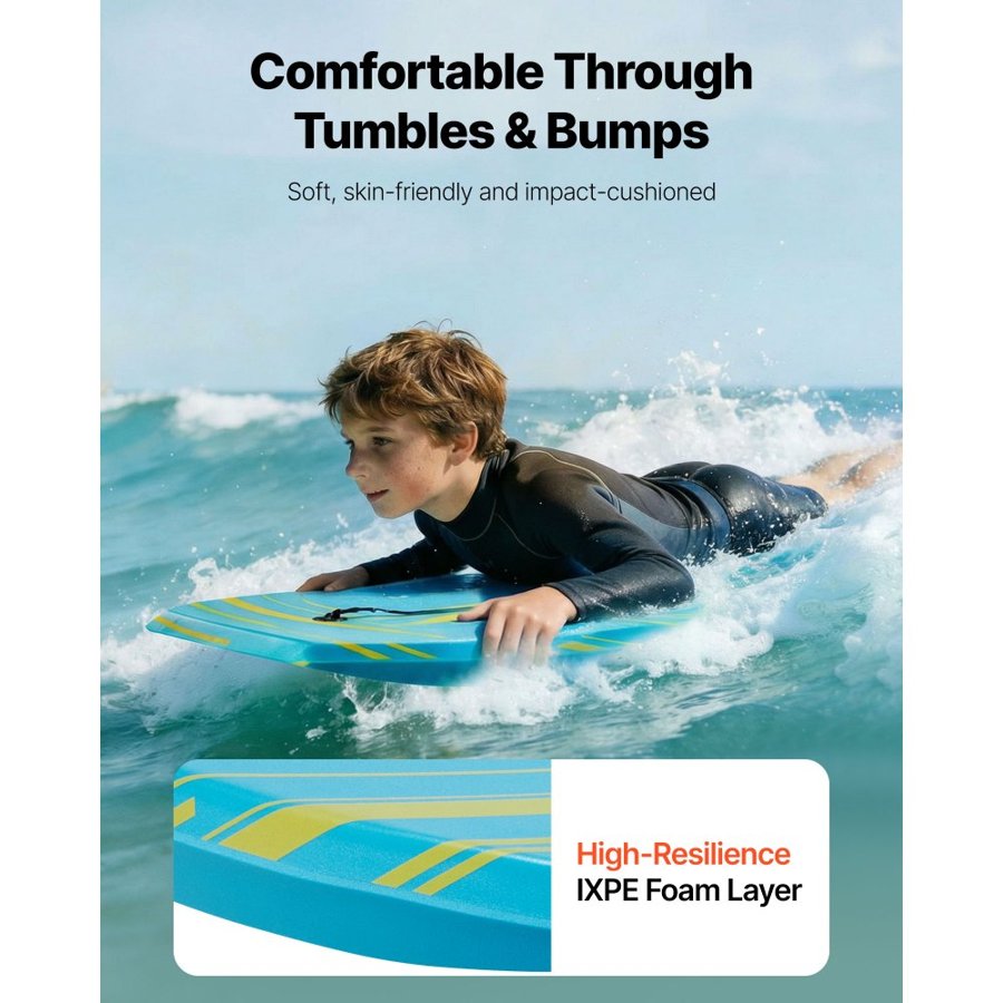 VEVOR 42 Inch Bodyboard – EPS Core, IXPE Deck,180 lbs