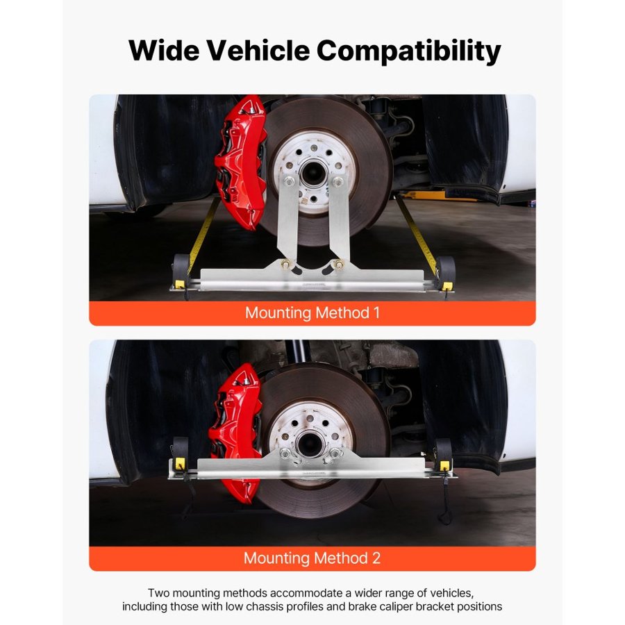 VEVOR Wheel Alignment Tool, 2 PCS Stainless Steel Heavy Duty Toe Alignment Plates with 2 Measuring Tapes, Accurate Automotive Wheel Tools for Home Use, Compatible with Cars, Trucks, SUVs, and Vehicle