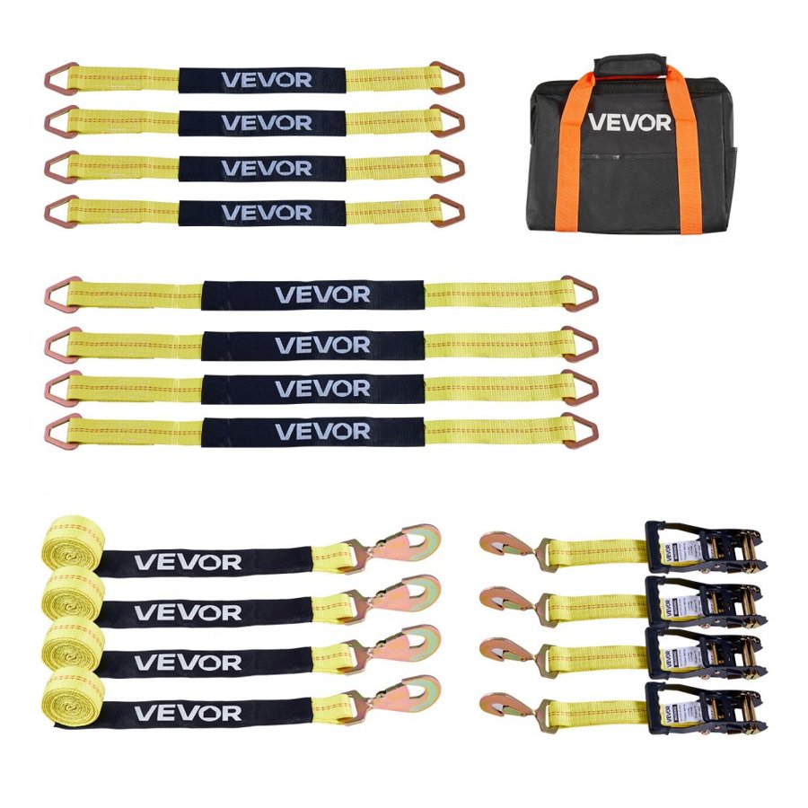 VEVOR Axle Strap Tie Downs – 10009 lbs, 96" Ratchet Kit