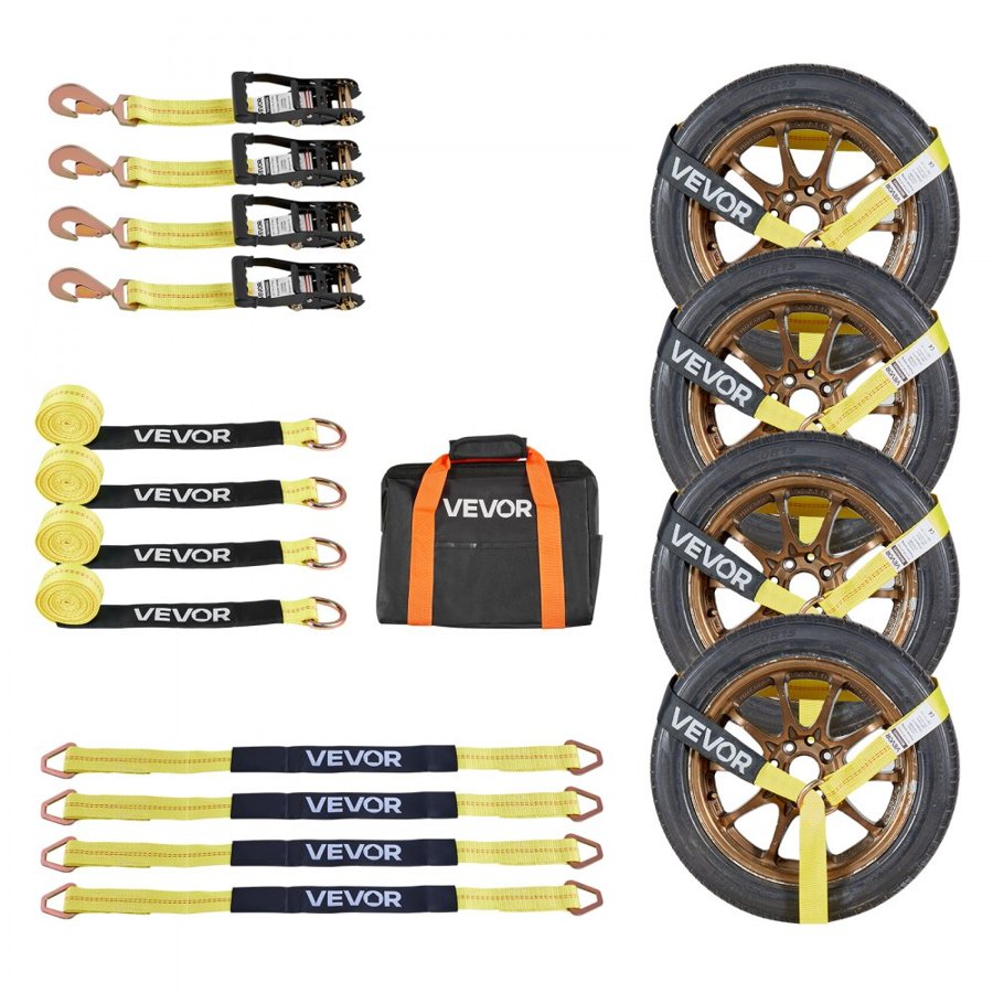 VEVOR Car Trailer Tie Down Straps – 10009 LBS, 144 Inch