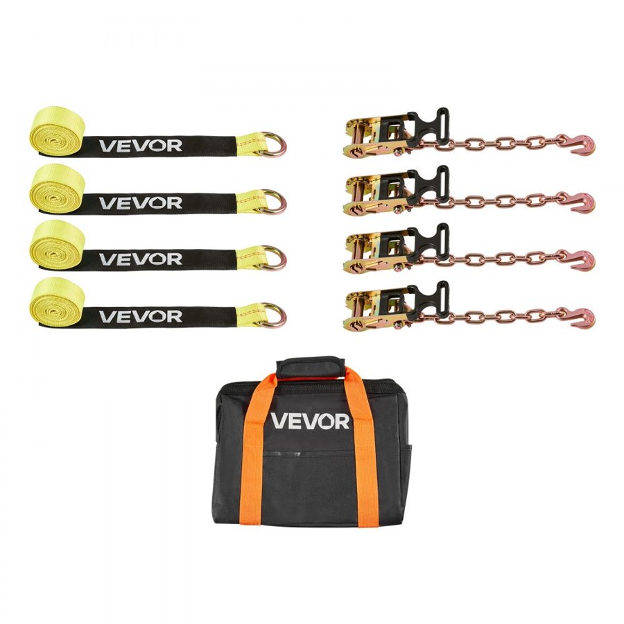 VEVOR Wheel Chock Tie Down Kit – 3333 lbs, 120" Straps