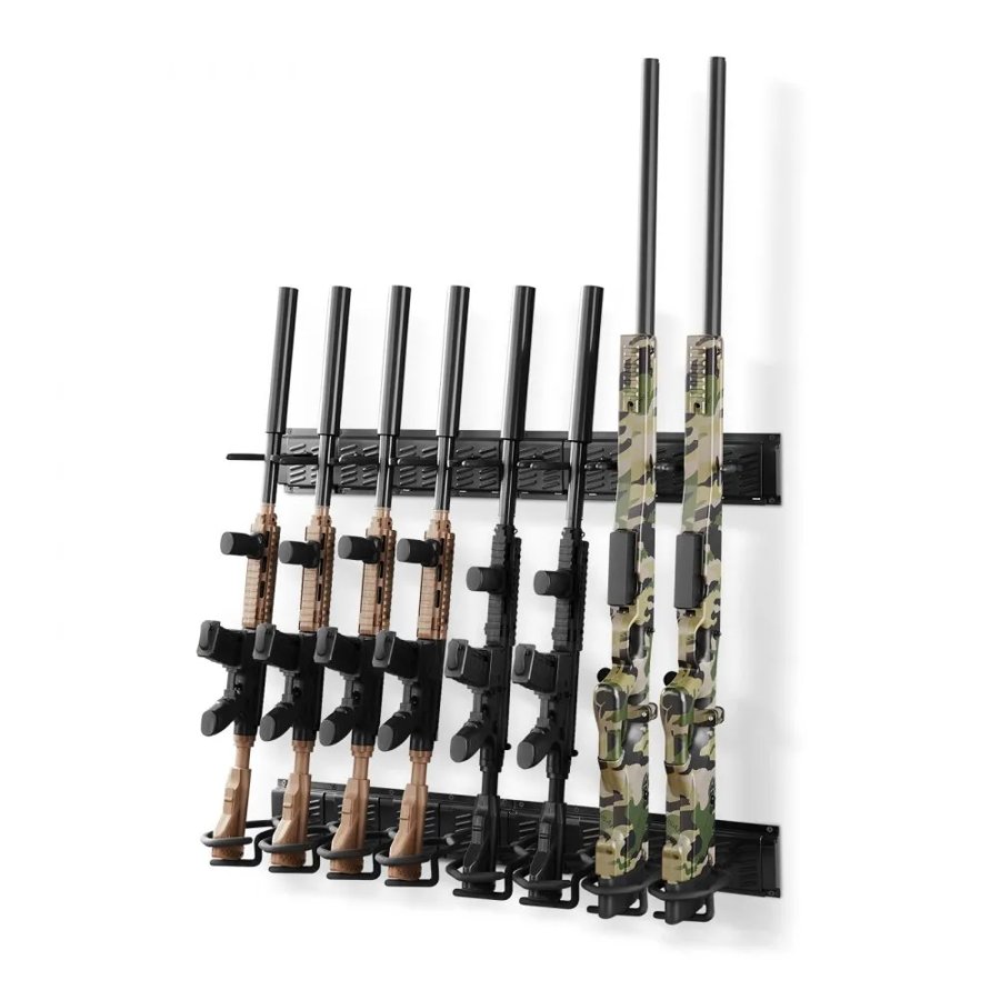 VEVOR Indoor Gun Rack – G-Shaped Hooks, 8 Slots