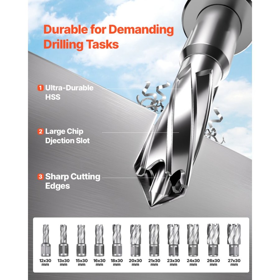 VEVOR Electro Magnetic Drill Press – 1400W, 2810 lbf, 1.6 in