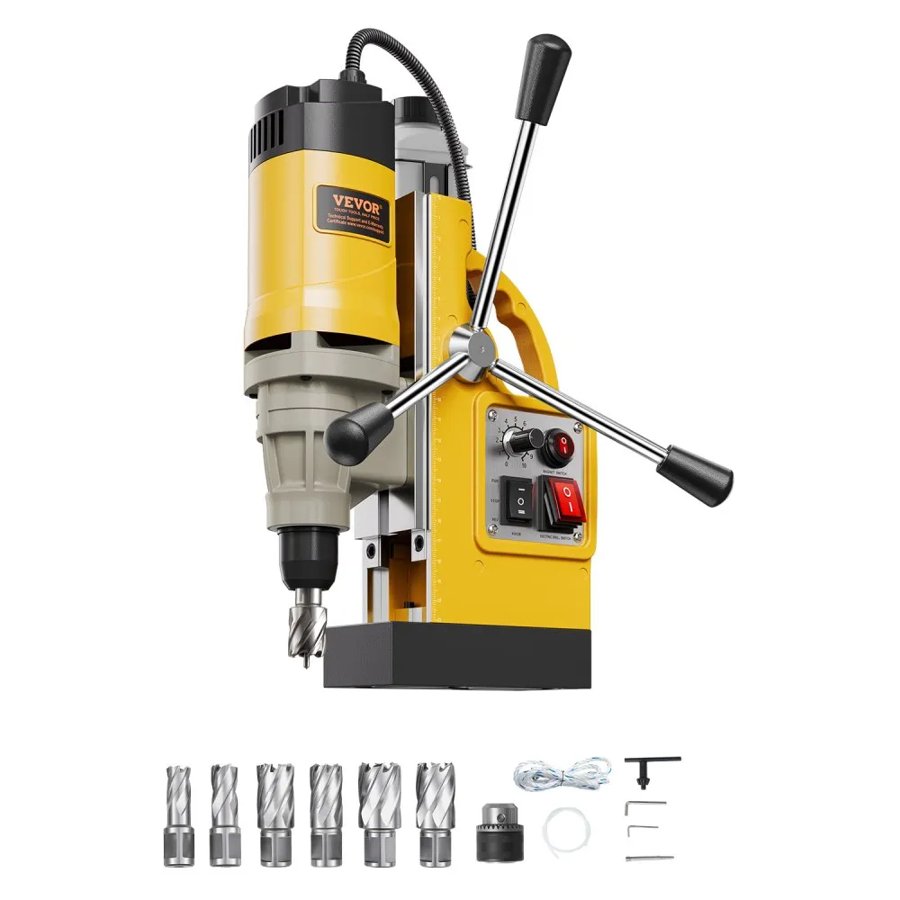 VEVOR Electric Mag Drill – 1450W, 2878 lbf, 2 in Bore, 6 Bit