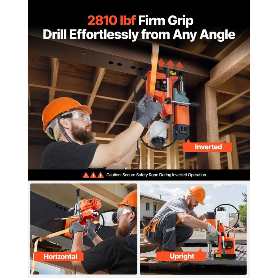 VEVOR Magnetic Base Drill Press – 1350W, 50mm, 12500N