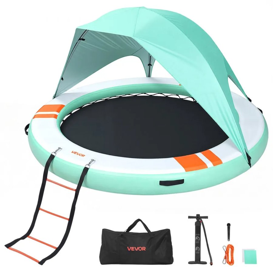 VEVOR Inflatable Dock Floating Platform – 2.44 m with Canopy