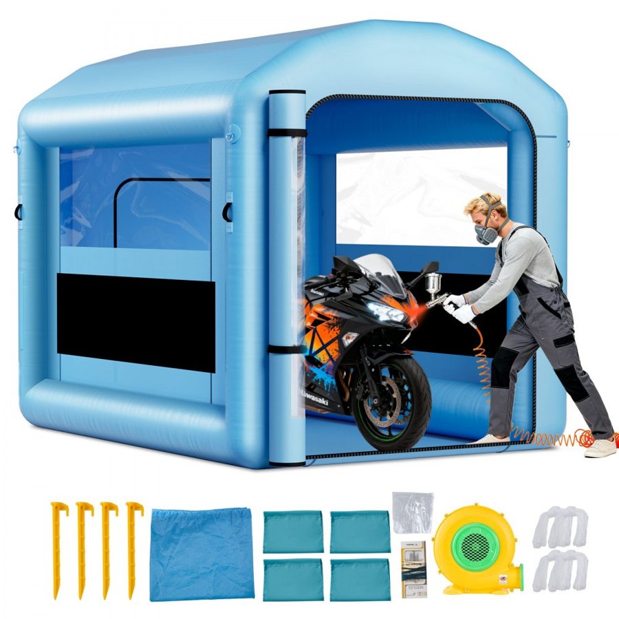 VEVOR Blow Up Paint Booth – 3 x 2.5 x 2.5 m, 550W Blower