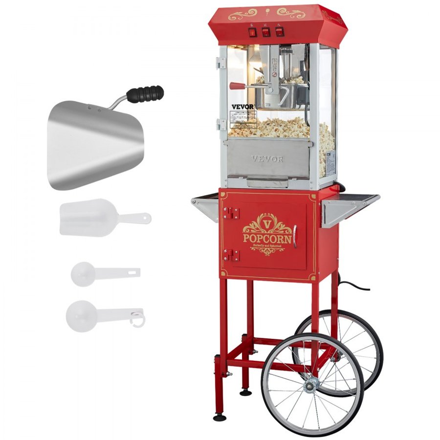 VEVOR Commercial Popcorn Popper Machine – 850W, 48 Cups