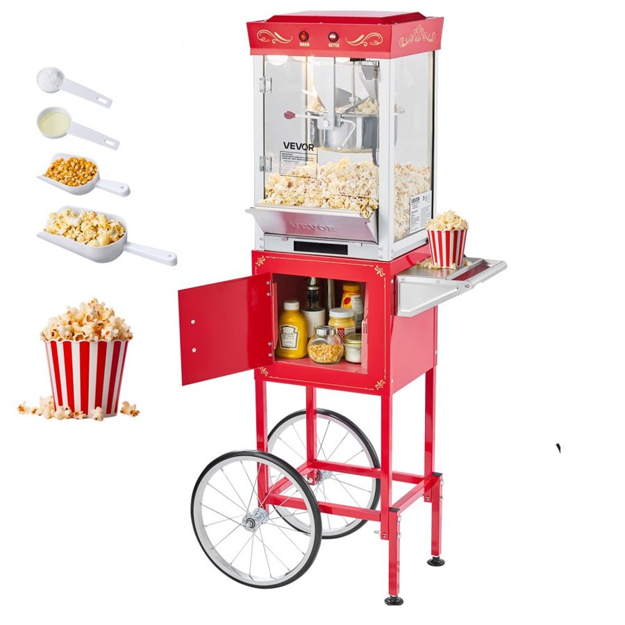 VEVOR Theater Style Popcorn Maker – 800W, 48 Cups/Batch