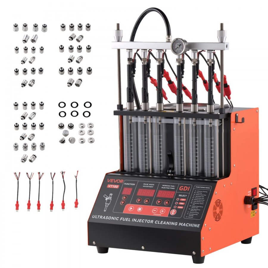 VEVOR Fuel Injector Tester and Cleaner – 6-Cyl, 28kHz