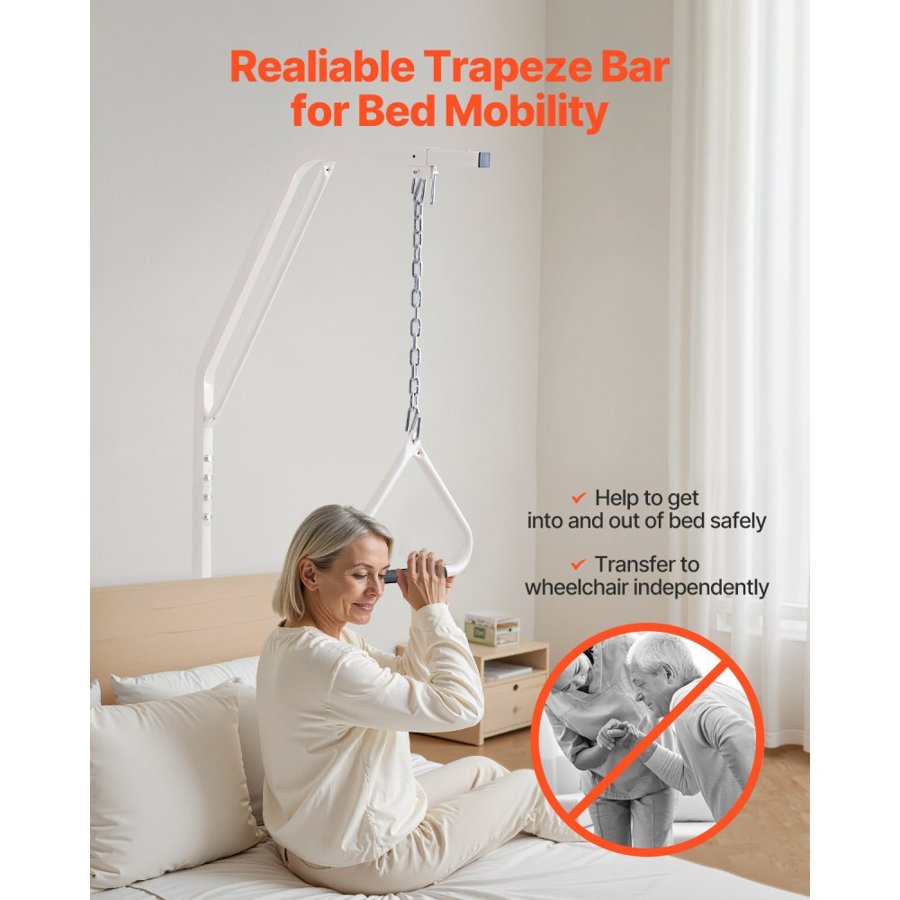 VEVOR Bed Trapeze Bar – 250 lbs Capacity, Q195 Steel Frame