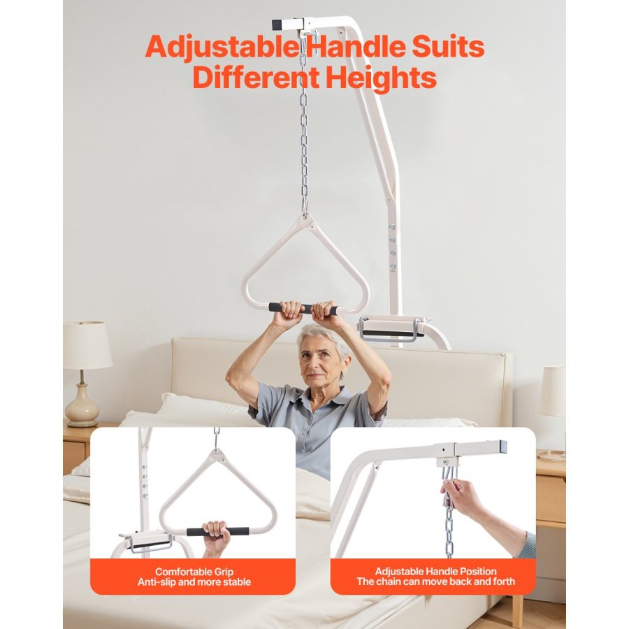 VEVOR Bed Trapeze Bar – 250 lbs Capacity, Q195 Steel Frame
