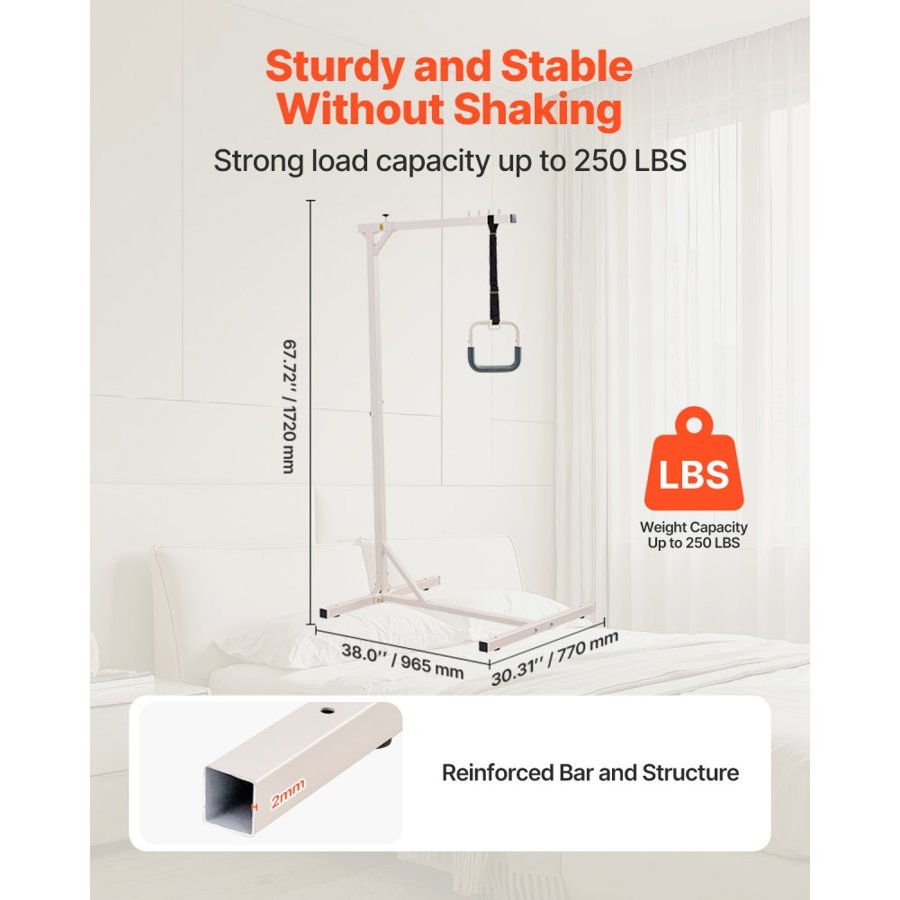 VEVOR Trapeze Bar for Bed – 250 lbs Capacity, Steel Frame
