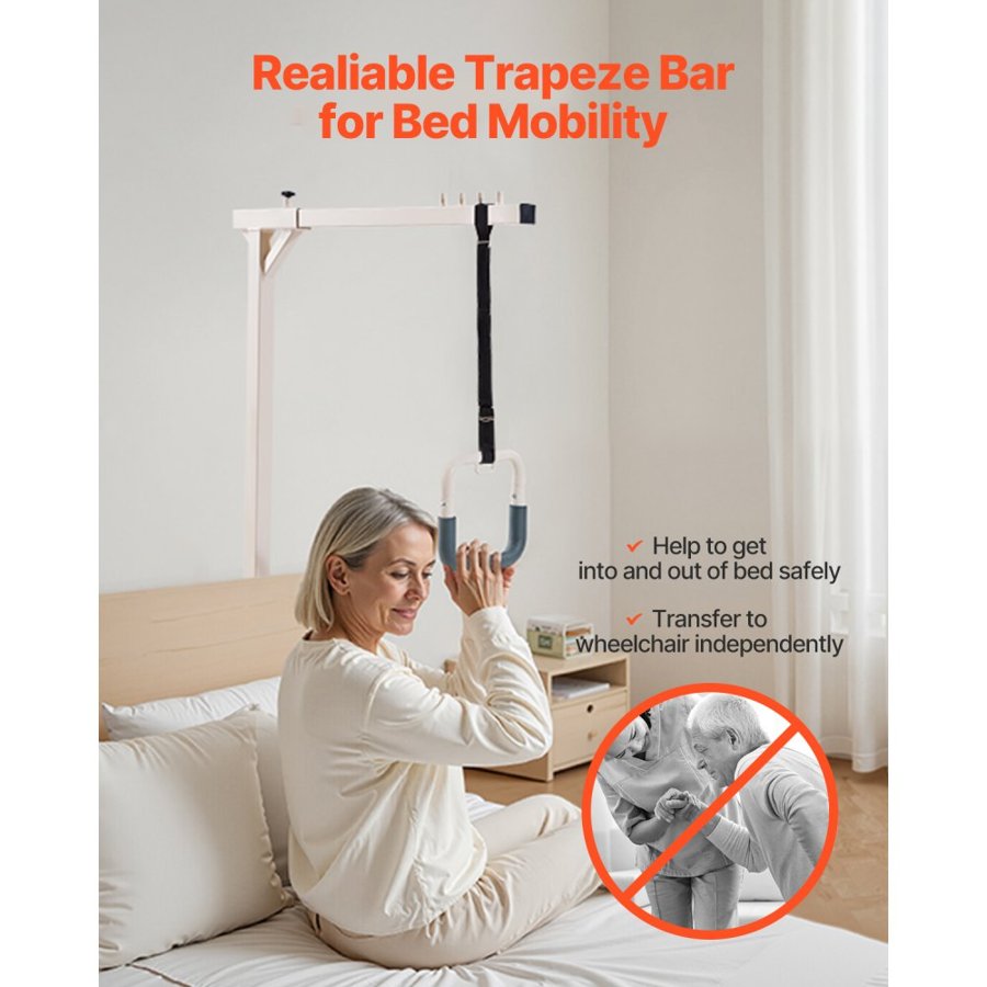 VEVOR Trapeze Bar for Bed – 250 lbs Capacity, Steel Frame
