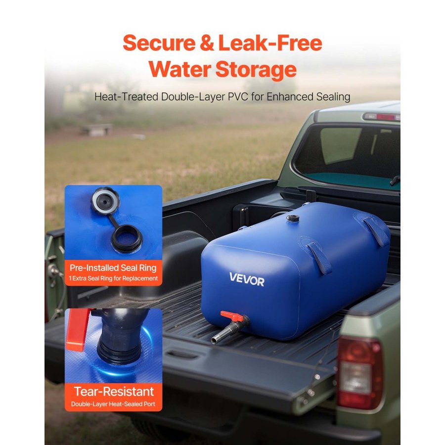 VEVOR Bladder Bag Water Storage – 30 Gal, PVC Water Tank