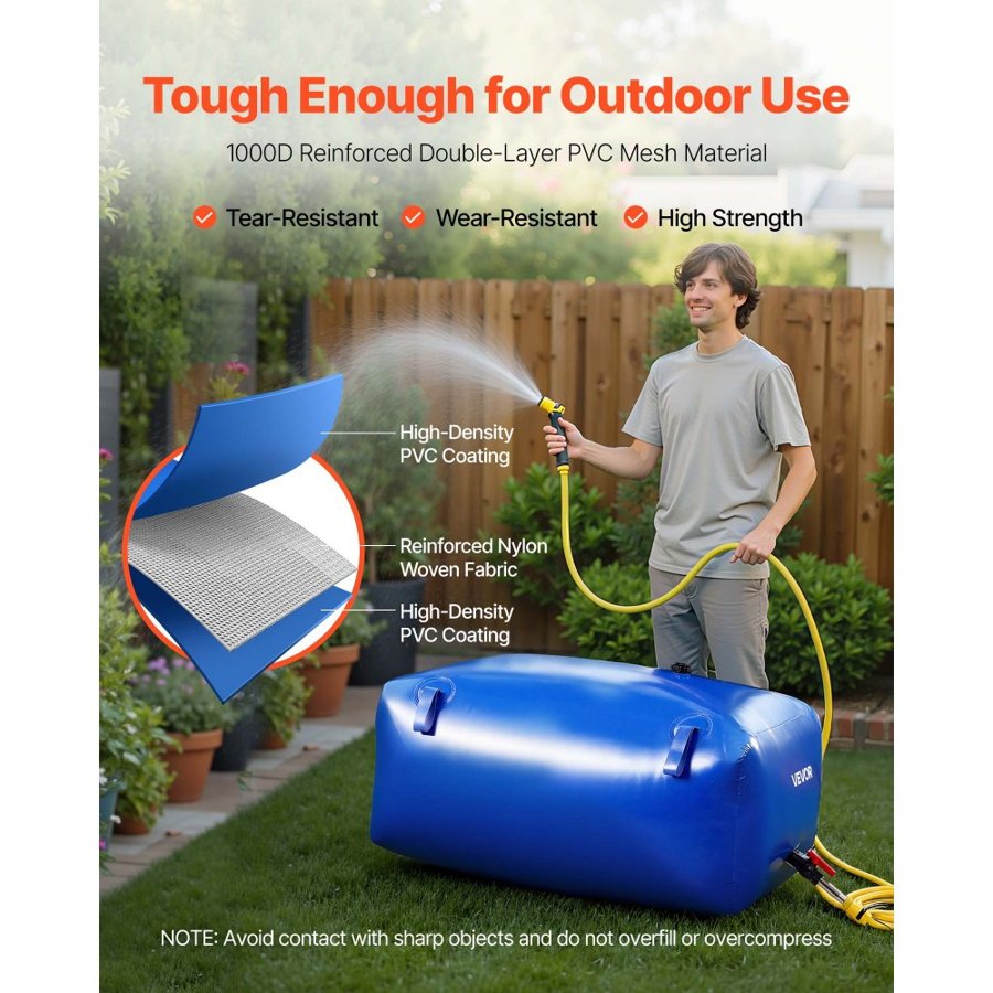 VEVOR Water Bladder for RV – 63.4 Gal, 1000D PVC, 5°F–167°F