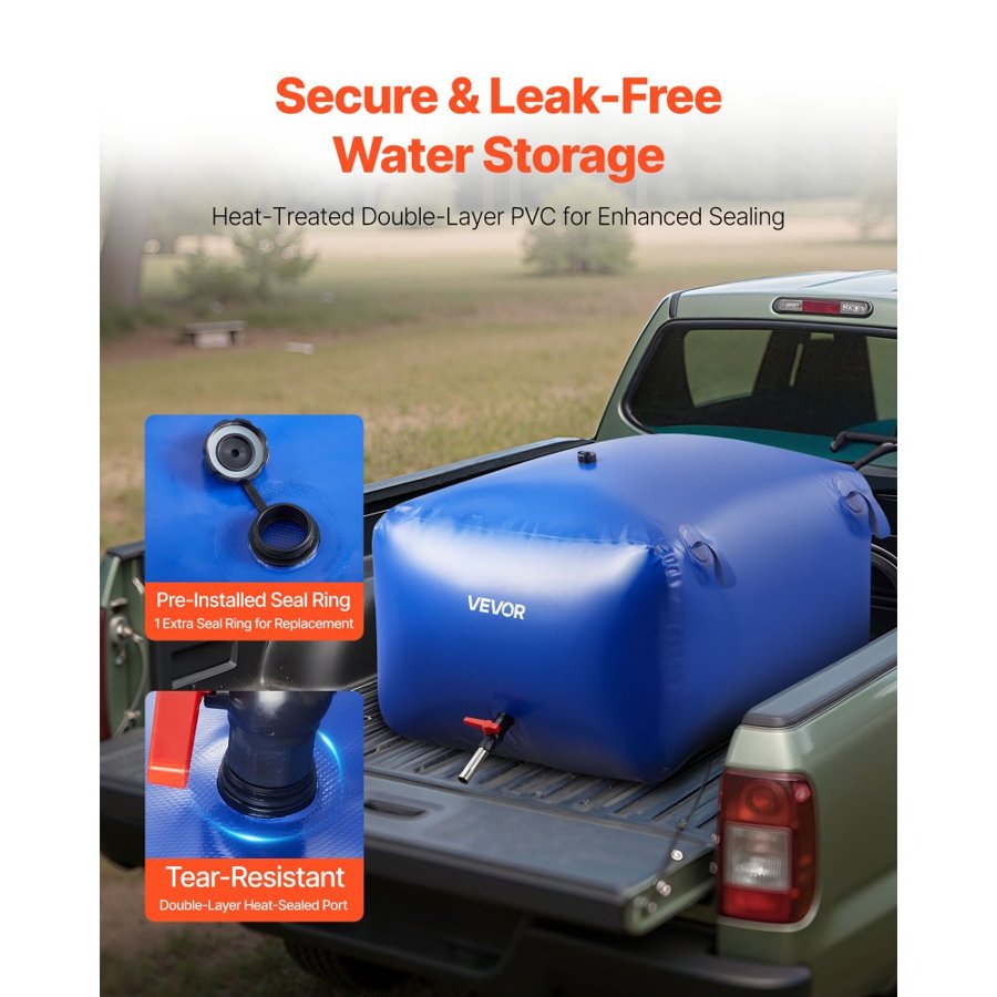 VEVOR PVC Water Storage Tank – 105.7 Gal, 5°F to 167°F