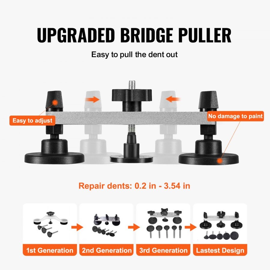 VEVOR Car Body Dent Puller Bridge Lifter Tool Paintless Hail Remover Repair Kit