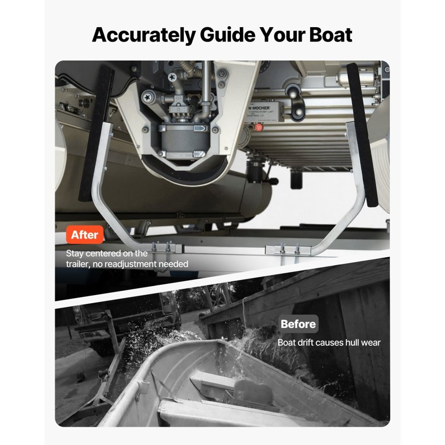 VEVOR Adjustable Boat Trailer Guides – 30mm, Anti-Slip
