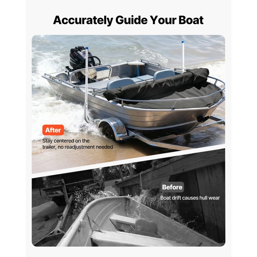 VEVOR PVC Boat Trailer Guides – 30.5–47.5 in, 2PCS Steel