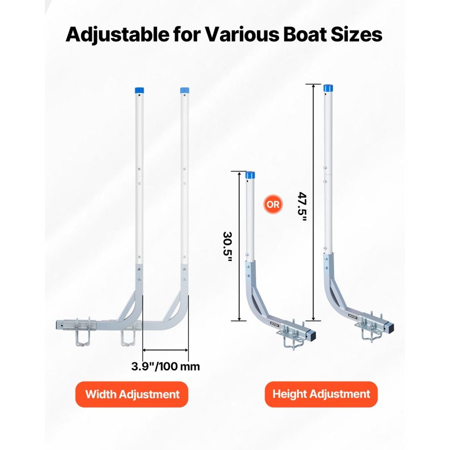 VEVOR PVC Boat Trailer Guides – 30.5–47.5 in, 2PCS Steel